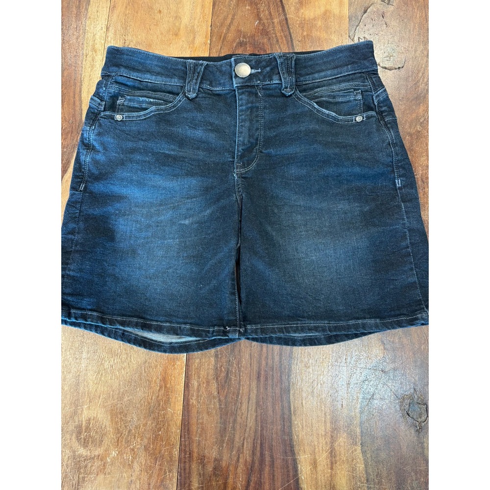 Democracy "Ab"solution womens sz 8 slimming bermuda denim jean shorts stretch